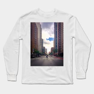 Murray Hill Street Pedestrian Traffic Buildings Manhattan New York City Long Sleeve T-Shirt